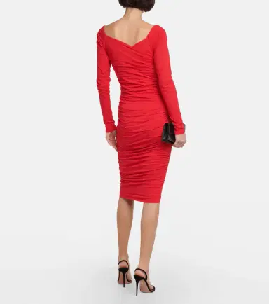 Velvet Gauzy Whisper jersey midi dress | Thumbnail 5