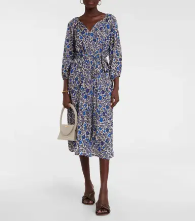 Velvet Maddy floral midi dress | Thumbnail 2
