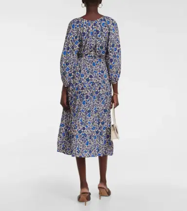 Velvet Maddy floral midi dress | Thumbnail 3