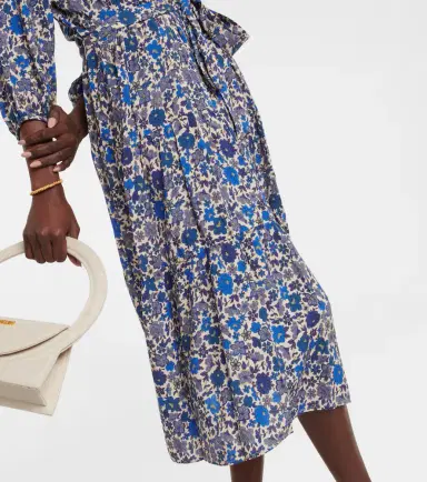 Velvet Maddy floral midi dress | Thumbnail 4