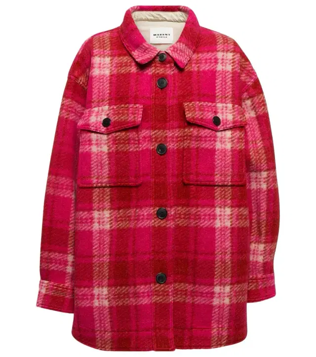 Marant Étoile Harveli plaid wool-blend jacket