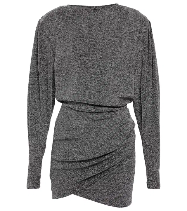 Marant Étoile Benedicte metallic knit minidress