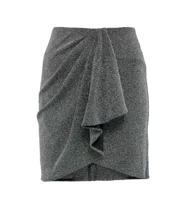 Marant Étoile Bergen Lurex jersey ruffled miniskirt