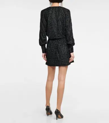 Marant Etoile Alexane glitter velvet minidress | Thumbnail 2