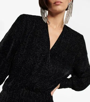 Marant Etoile Alexane glitter velvet minidress | Thumbnail 4