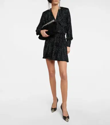 Marant Etoile Alexane glitter velvet minidress | Thumbnail 5