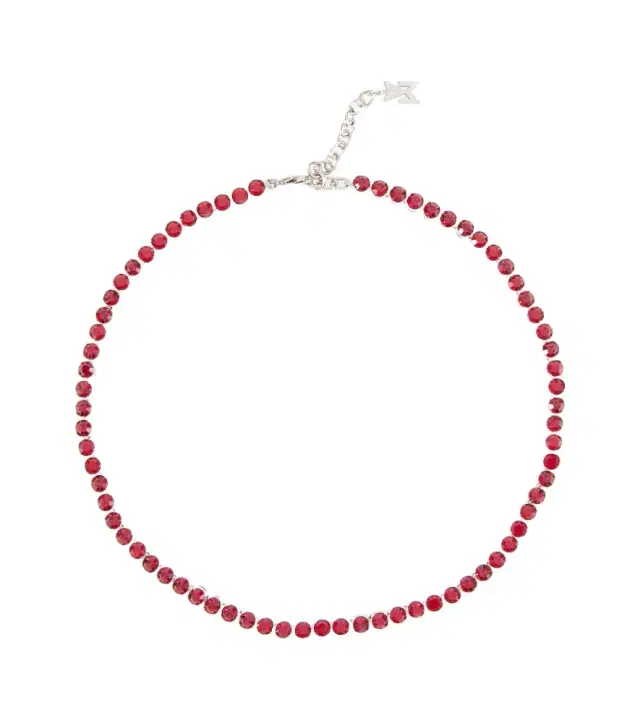 Amina Muaddi Tennis crystal-embellished necklace