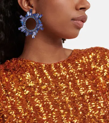 Amina Muaddi Begum crystal-embellished earrings | Thumbnail 5