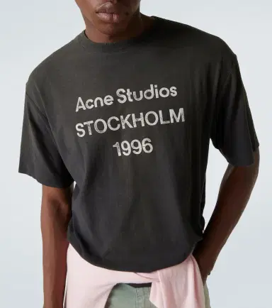 Acne Studios Logo-print cotton-blend T-shirt | Thumbnail 2