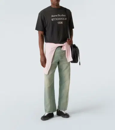 Acne Studios Logo-print cotton-blend T-shirt | Thumbnail 4