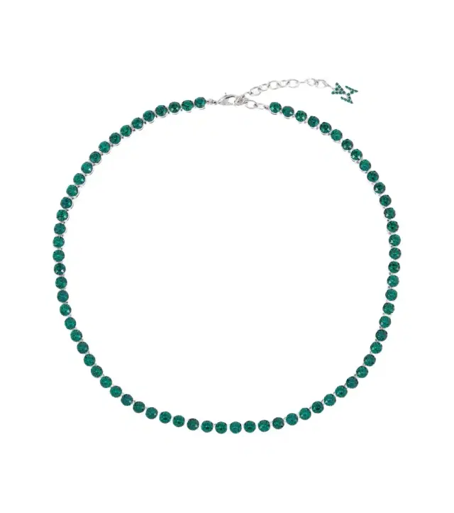 Amina Muaddi Tennis crystal-embellished necklace