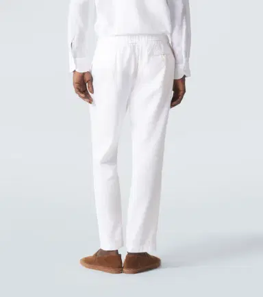 Frescobol Carioca Oscar straight linen and cotton chinos | Thumbnail 5 Frescobol Carioca Oscar straight linen and cotton chinos | Thumbnail 5