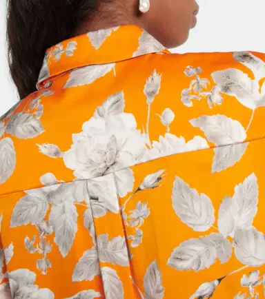 Erdem Lillia floral satin blouse | Thumbnail 4