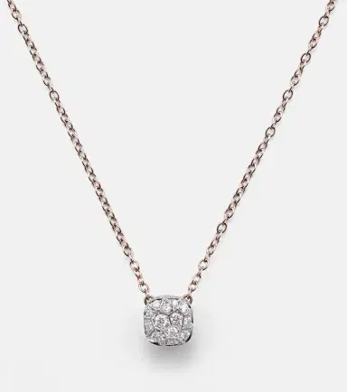 Pomellato Nudo Solitaire 18kt rose and white gold necklace with diamonds | Thumbnail 6 Pomellato Nudo Solitaire 18kt rose and white gold necklace with diamonds | Thumbnail 6