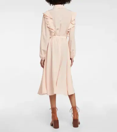 Chloe Chloé Ruffled silk shirt dress | Thumbnail 3