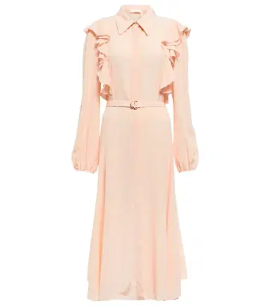 Chloe Chloé Ruffled silk shirt dress | Thumbnail 1