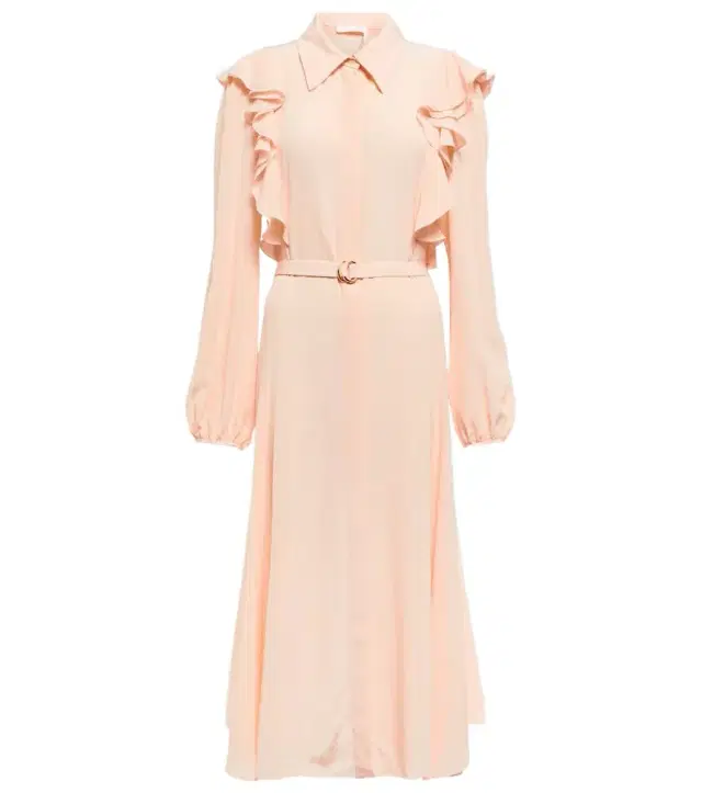 Chloe Chloé Ruffled silk shirt dress