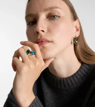 Pomellato Nudo 18kt white and rose gold ring with topaz and diamonds | Thumbnail 4 Pomellato Nudo 18kt white and rose gold ring with topaz and diamonds | Thumbnail 4