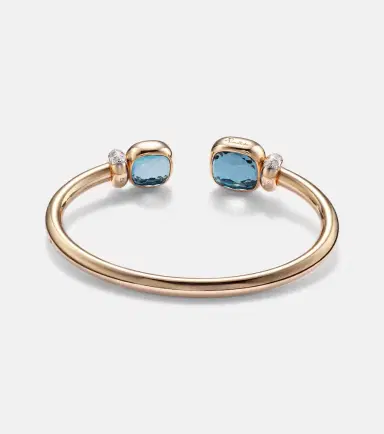 Pomellato Nudo 18kt rose gold cuff bracelet with topaz and diamonds | Thumbnail 2 Pomellato Nudo 18kt rose gold cuff bracelet with topaz and diamonds | Thumbnail 2