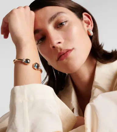 Pomellato Nudo 18kt rose gold cuff bracelet with topaz and diamonds | Thumbnail 3 Pomellato Nudo 18kt rose gold cuff bracelet with topaz and diamonds | Thumbnail 3
