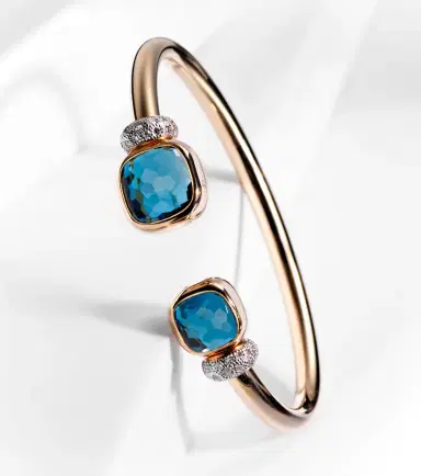 Pomellato Nudo 18kt rose gold cuff bracelet with topaz and diamonds | Thumbnail 5 Pomellato Nudo 18kt rose gold cuff bracelet with topaz and diamonds | Thumbnail 5