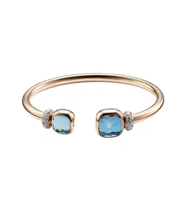 Pomellato Nudo 18kt rose gold cuff bracelet with topaz and diamonds | Thumbnail 1 Pomellato Nudo 18kt rose gold cuff bracelet with topaz and diamonds | Thumbnail 1