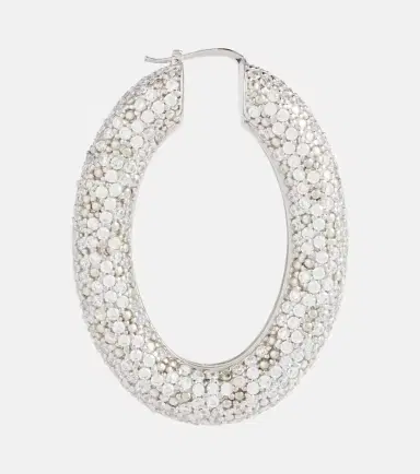 Jil Sander Crystal-embellished hoop earrings | Thumbnail 2