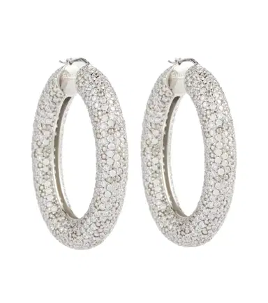 Jil Sander Crystal-embellished hoop earrings | Thumbnail 1