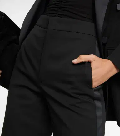 Isabel Marant Scarly satin-tape wide wool pants | Thumbnail 4 Isabel Marant Scarly satin-tape wide wool pants | Thumbnail 4