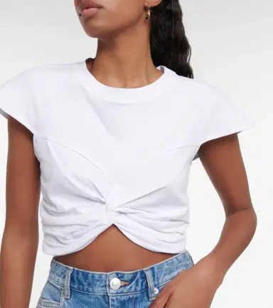 Isabel Marant Zineae cotton jersey crop top | Thumbnail 5 Isabel Marant Zineae cotton jersey crop top | Thumbnail 5