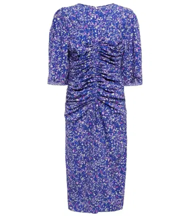 Isabel Marant Lurner silk-blend midi dress | Thumbnail 1 Isabel Marant Lurner silk-blend midi dress | Thumbnail 1