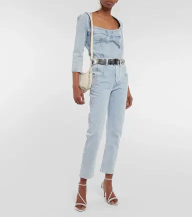 Isabel Marant Vanio bleached denim top | Thumbnail 3