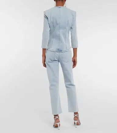Isabel Marant Vanio bleached denim top | Thumbnail 4