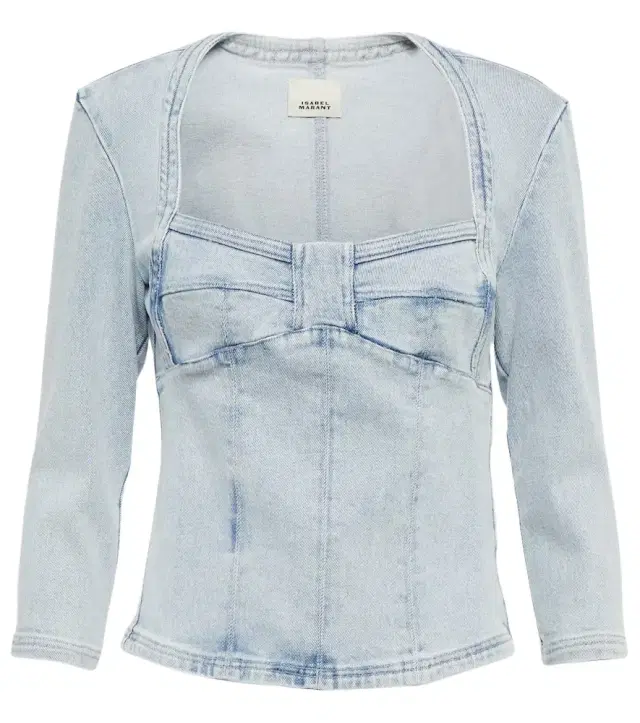 Isabel Marant Vanio bleached denim top