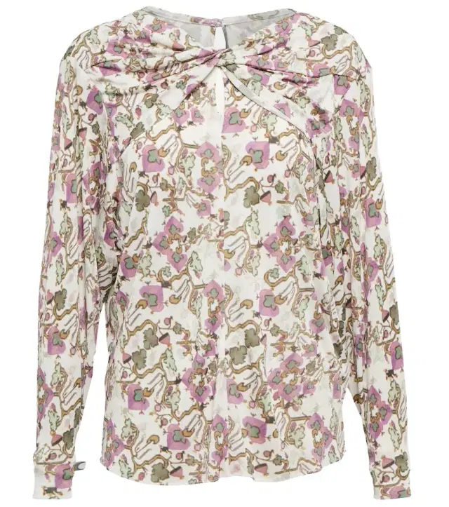 Isabel Marant Jociae printed jersey top