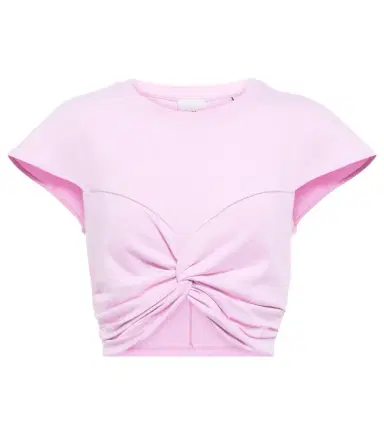 Isabel Marant Zineae cotton jersey crop top | Thumbnail 1 Isabel Marant Zineae cotton jersey crop top | Thumbnail 1