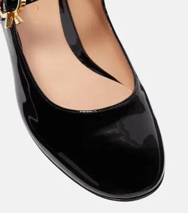 Gianvito Rossi Mary Ribbon patent leather ballet flats | Thumbnail 3