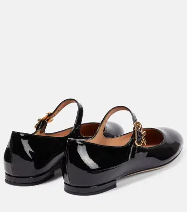 Gianvito Rossi Mary Ribbon patent leather ballet flats | Thumbnail 4