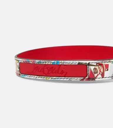 Christian Louboutin Loubicollar M printed leather dog collar | Thumbnail 2