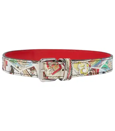 Christian Louboutin Loubicollar M printed leather dog collar | Thumbnail 1