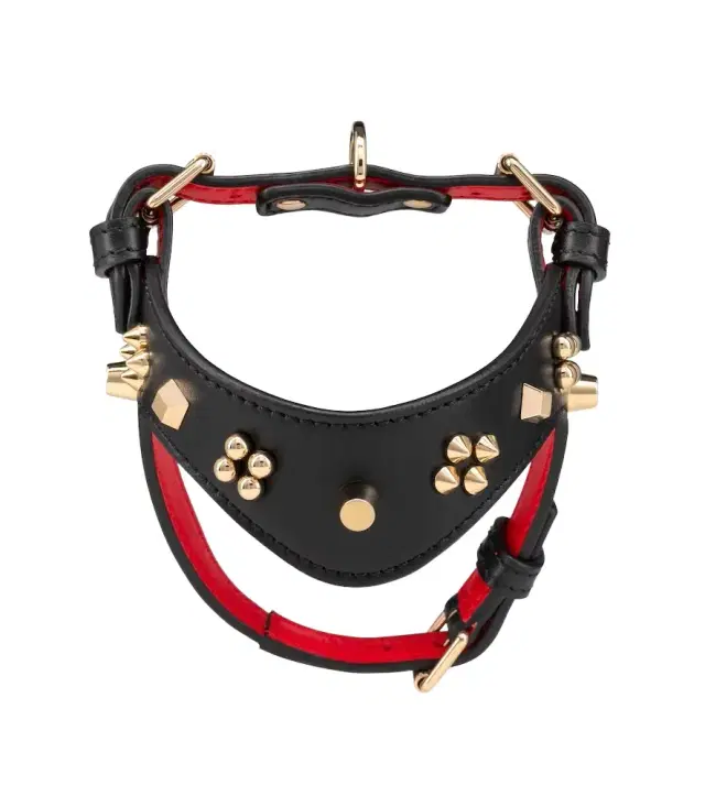 Christian Louboutin Loubiharness XS embellished leather dog harness