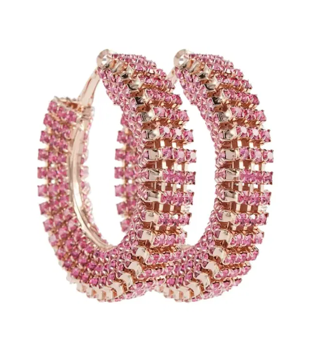 Magda Butrym Crystal-embellished hoop earrings
