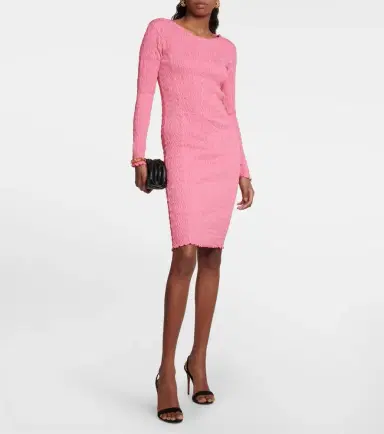 Patou Smocked cotton-jersey mini dress | Thumbnail 2