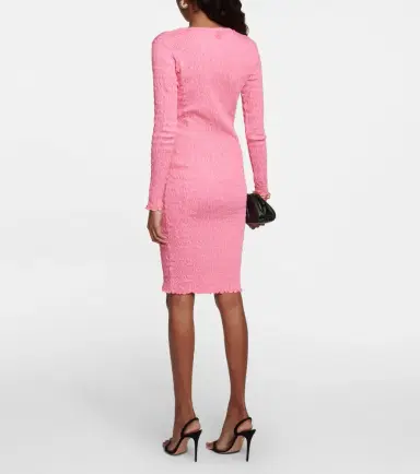 Patou Smocked cotton-jersey mini dress | Thumbnail 6