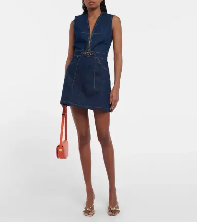 Patou High-rise denim miniskirt | Thumbnail 2