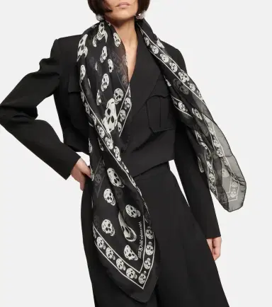 Alexander McQueen Skull silk scarf | Thumbnail 4