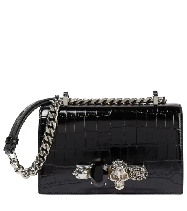 McQueen Jewelled Satchel Small leather crossbody bag