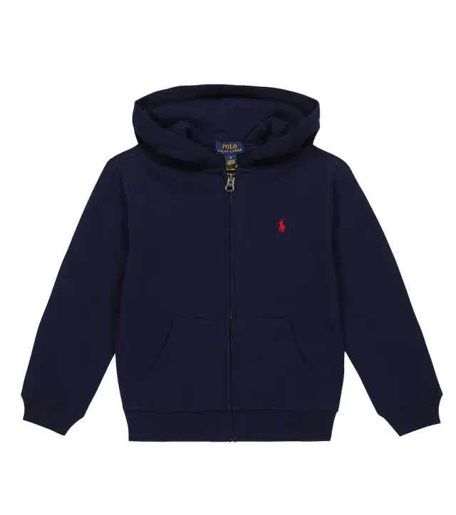 Cotton jersey zipped hoodie