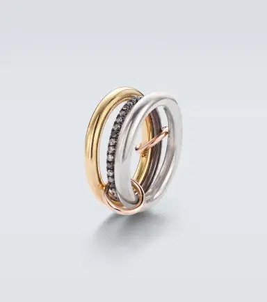 Spinelli Kilcollin Libra 18kt gold and sterling silver rings with diamonds | Thumbnail 2 Spinelli Kilcollin Libra 18kt gold and sterling silver rings with diamonds | Thumbnail 2