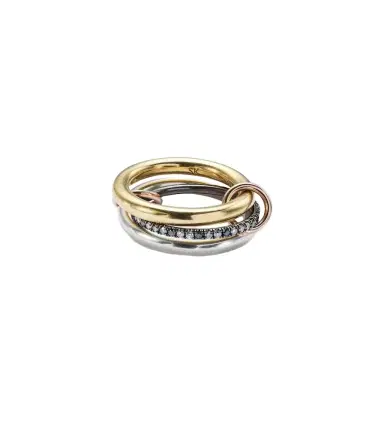 Spinelli Kilcollin Libra 18kt gold and sterling silver rings with diamonds | Thumbnail 1 Spinelli Kilcollin Libra 18kt gold and sterling silver rings with diamonds | Thumbnail 1